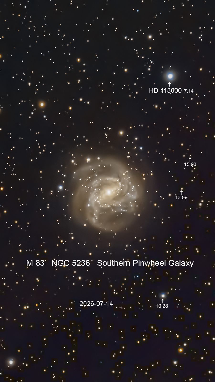 M 83 NGC 5236 Southern Pinwheel Galaxy