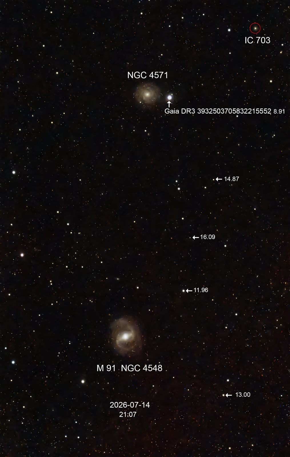 M91 NGC 4548 and NGC 4571