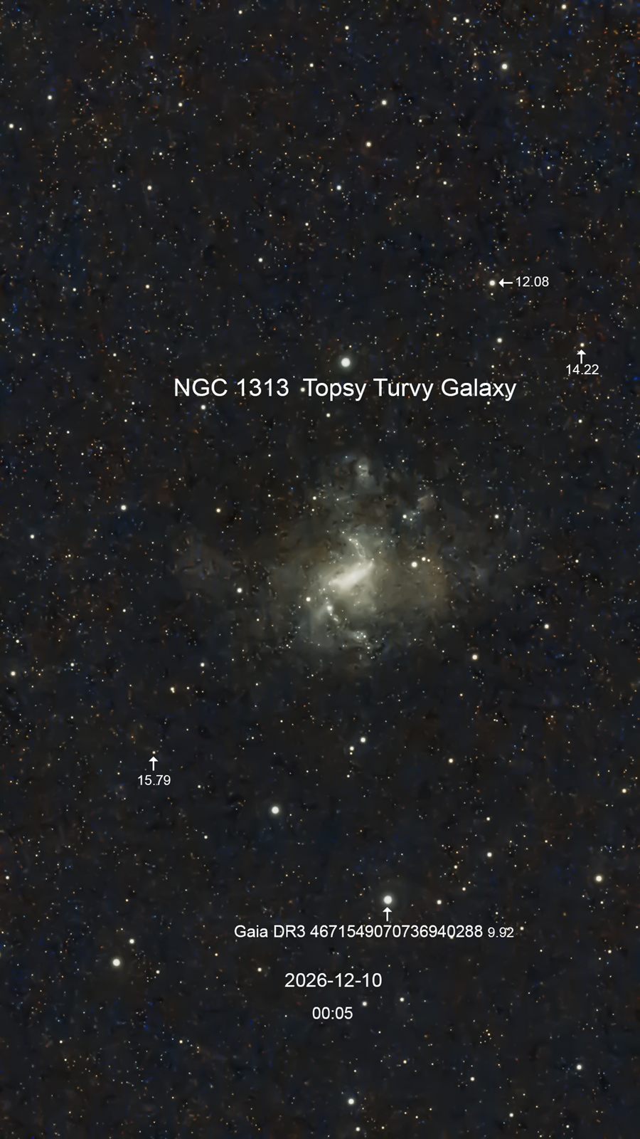 NGC 1313 Topsy Turvy Galaxy