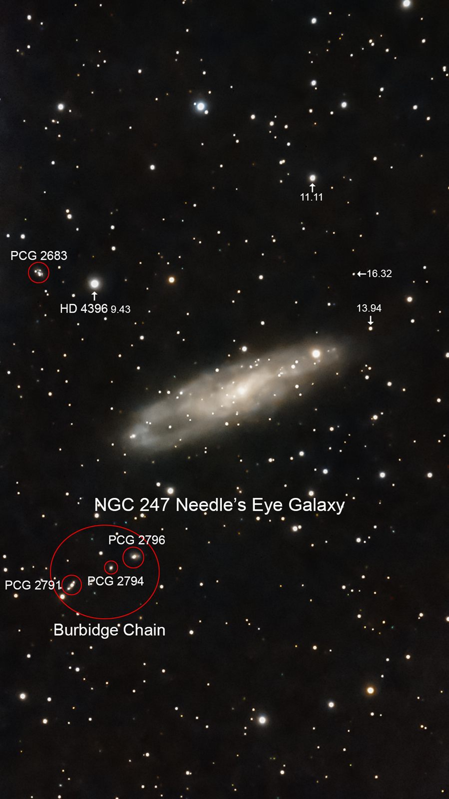 NGC 247 Claw Galaxy