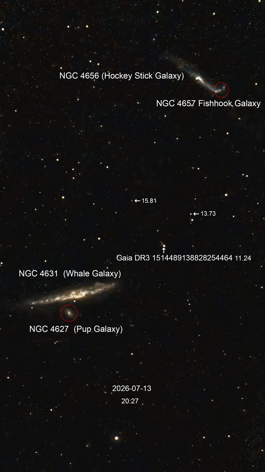 NGC4631 NGC4627 NGC4656 NGC4657