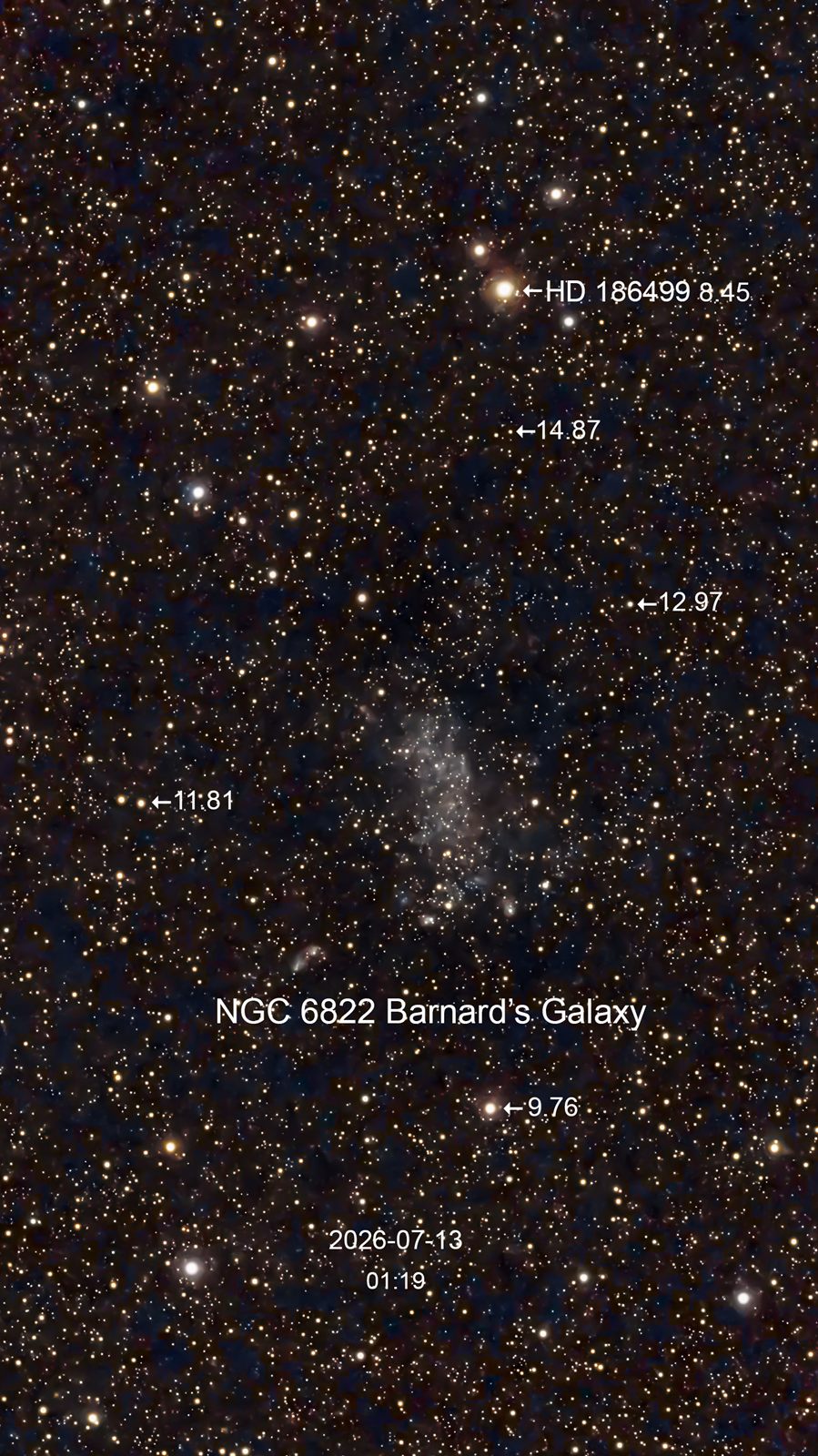 NGC 6822 Barnard's Galaxy