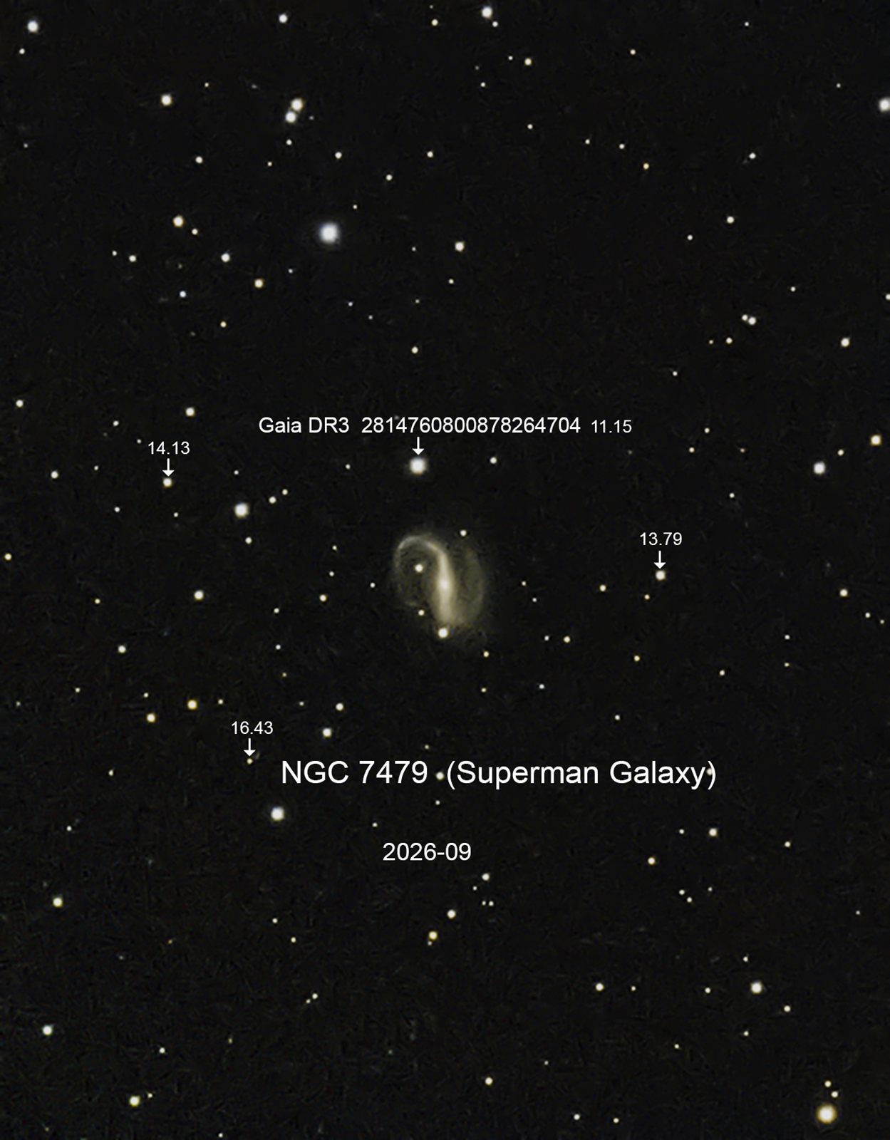 NGC 7479 Superman Galaxy