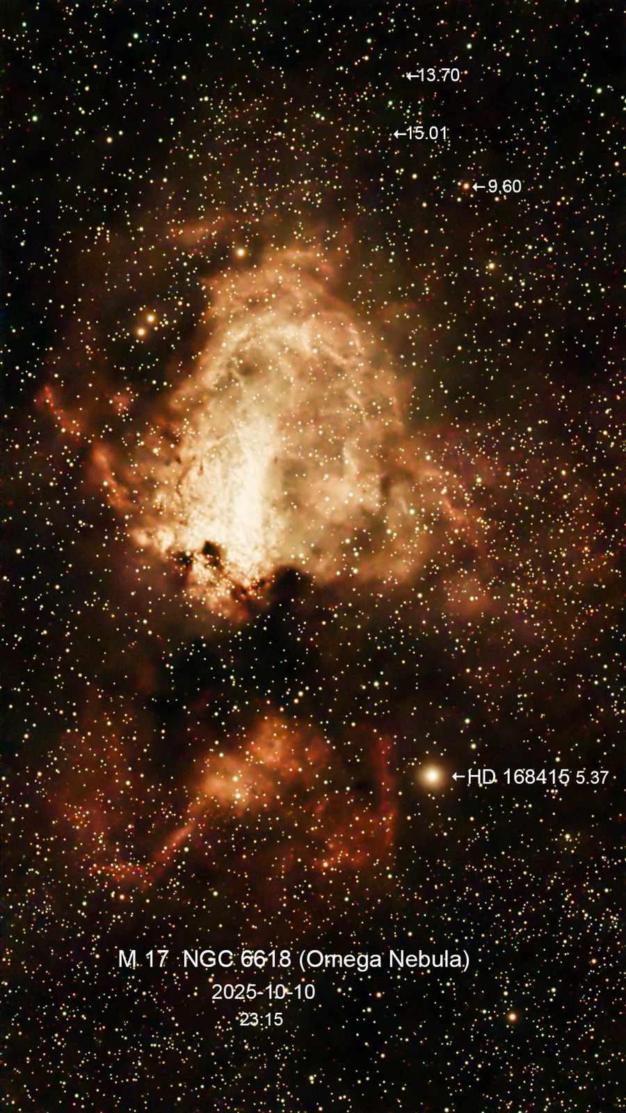 M 17 Omega Nebula