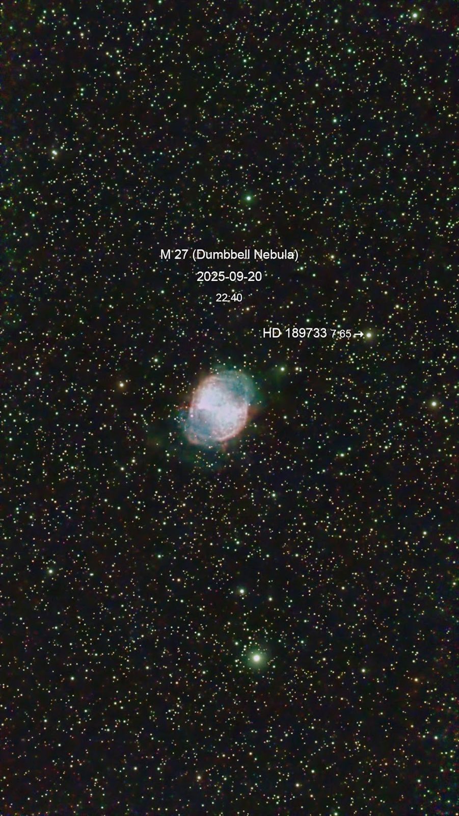 M 27 Dumbbell Nebula