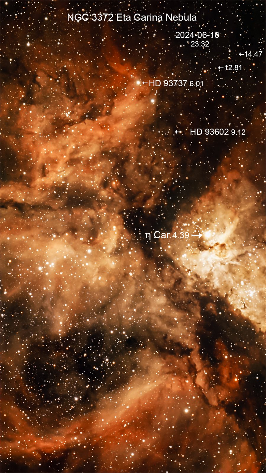 NGC 3372 Eta Carina Nebula