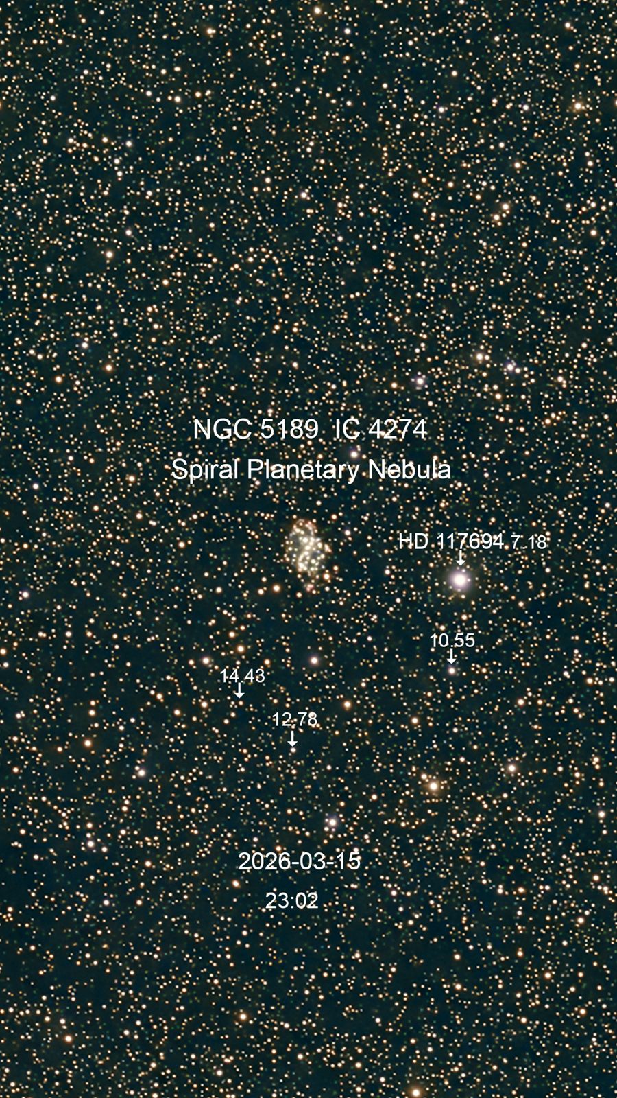 NGC 5189 IC 4274 Spiral Planetary Nebula