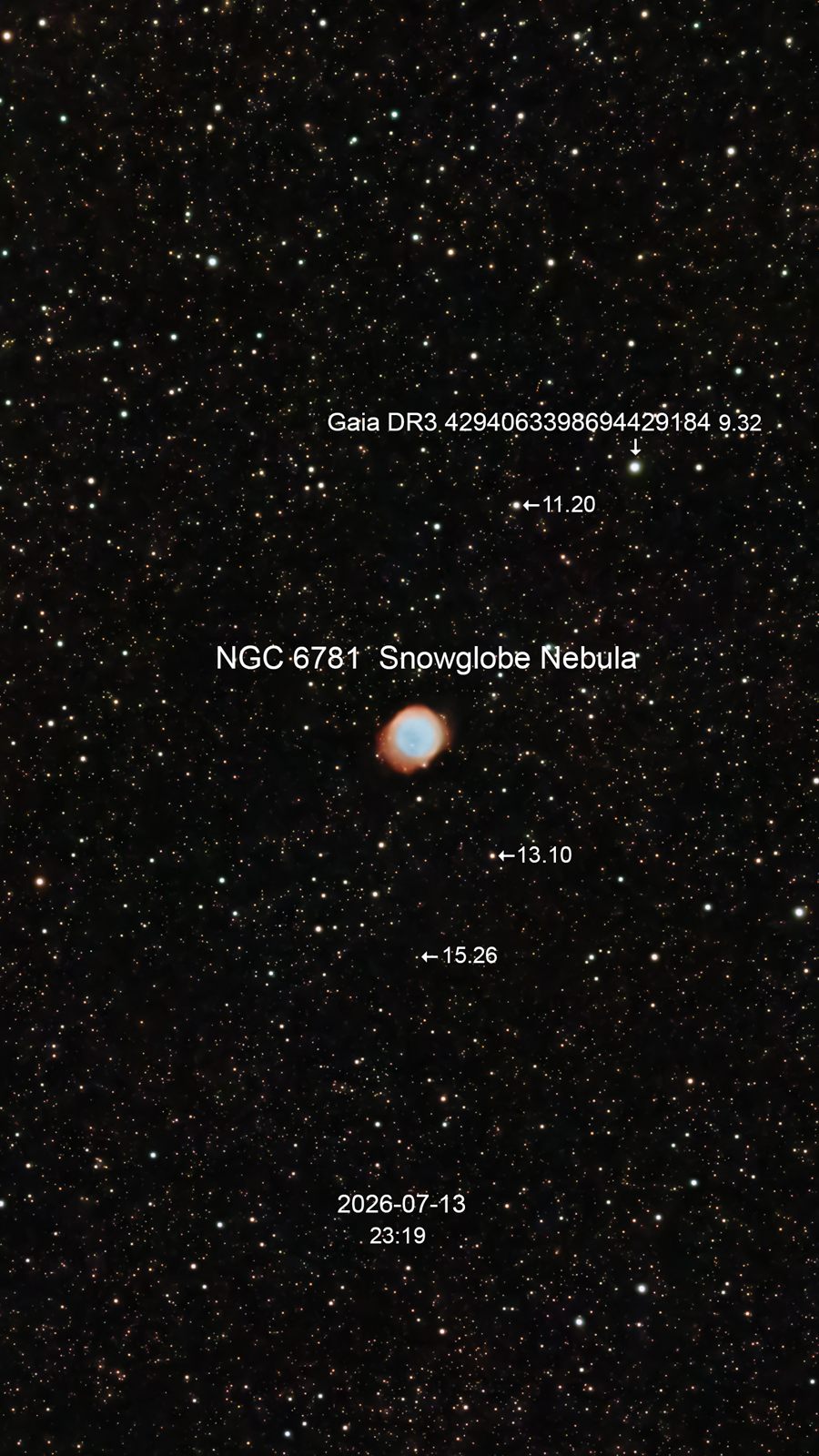 NGC 6781 Snowglobe Nebula