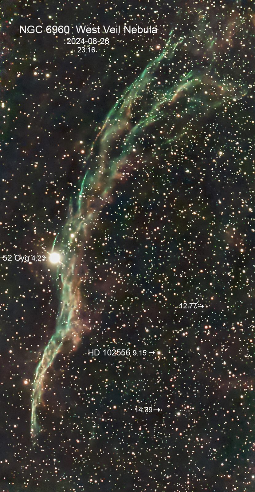 NGC6960 West Veil Nebula