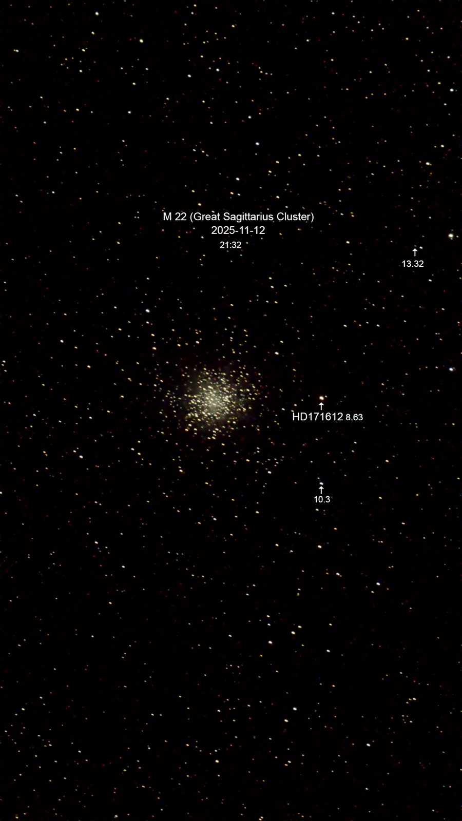 M 22 NGC 6656 (Great Sagittarius Cluster)