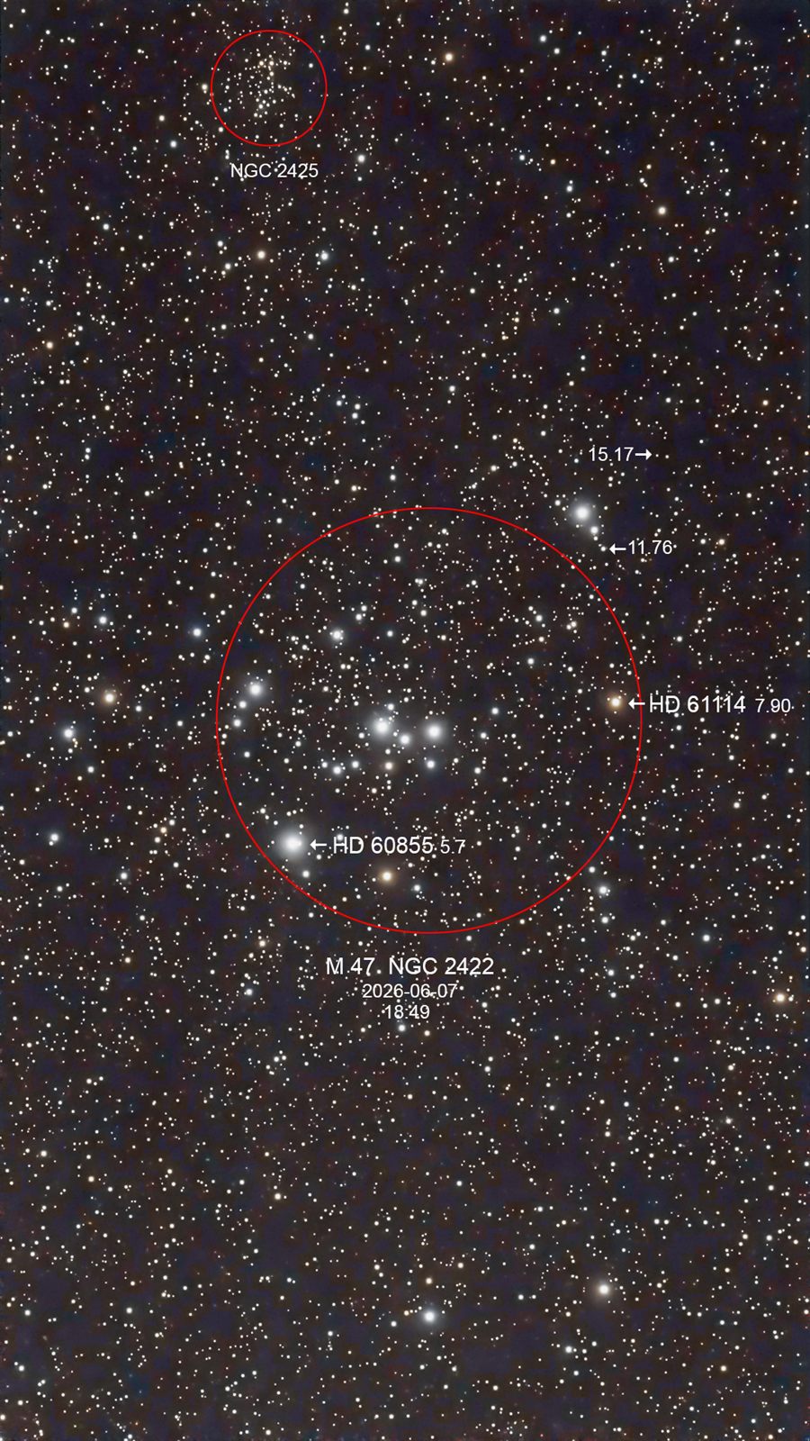 M 47 NGC 2422