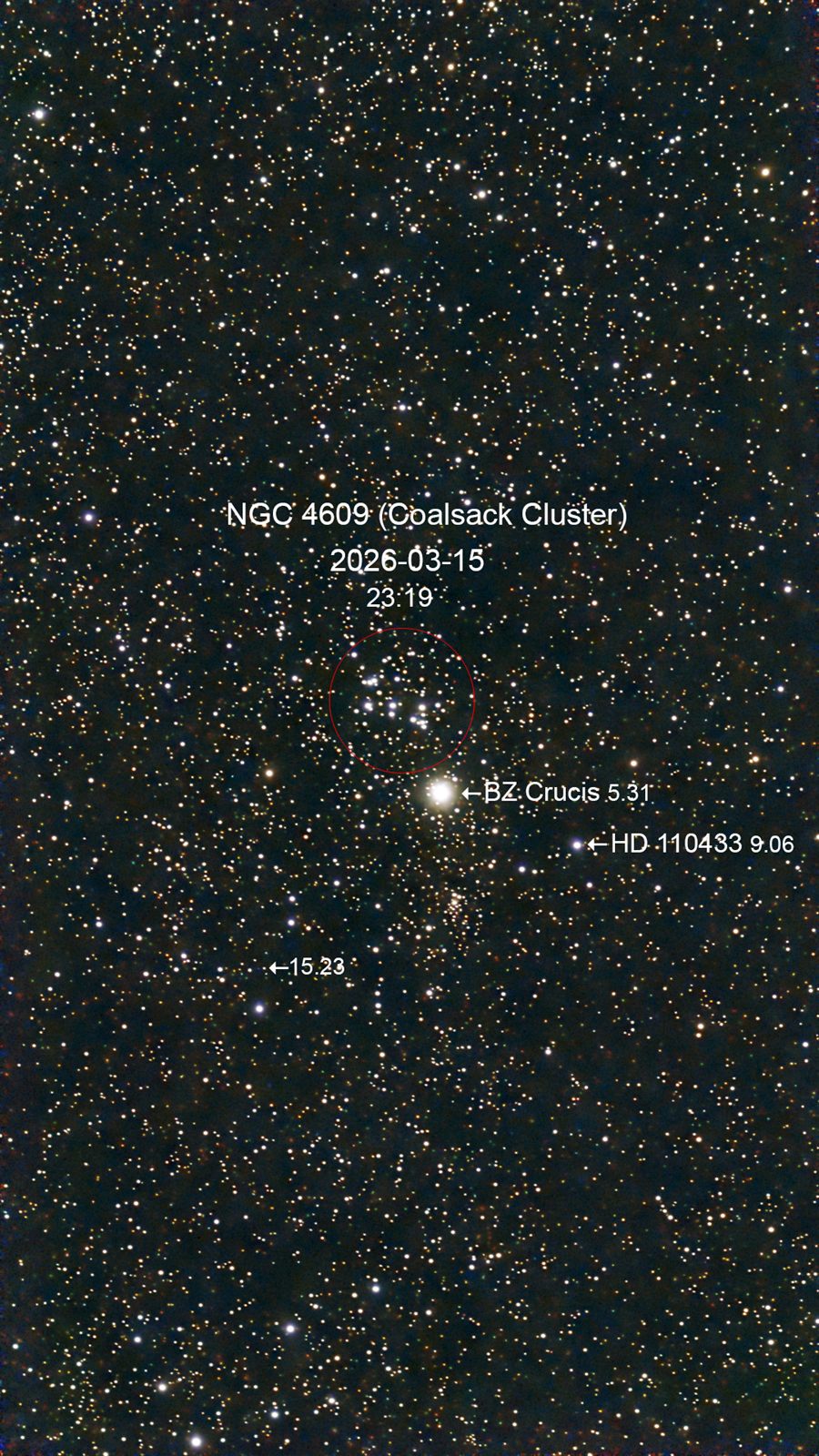 NGC 4609 Coal Sack Cluster