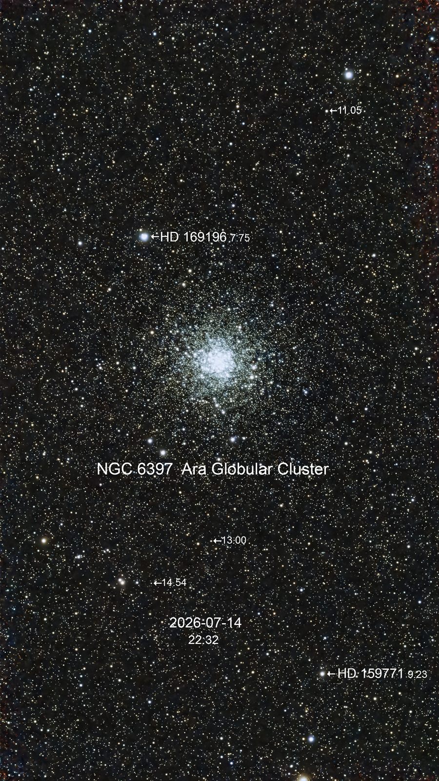 NGC 6397 Ara Globular Cluster