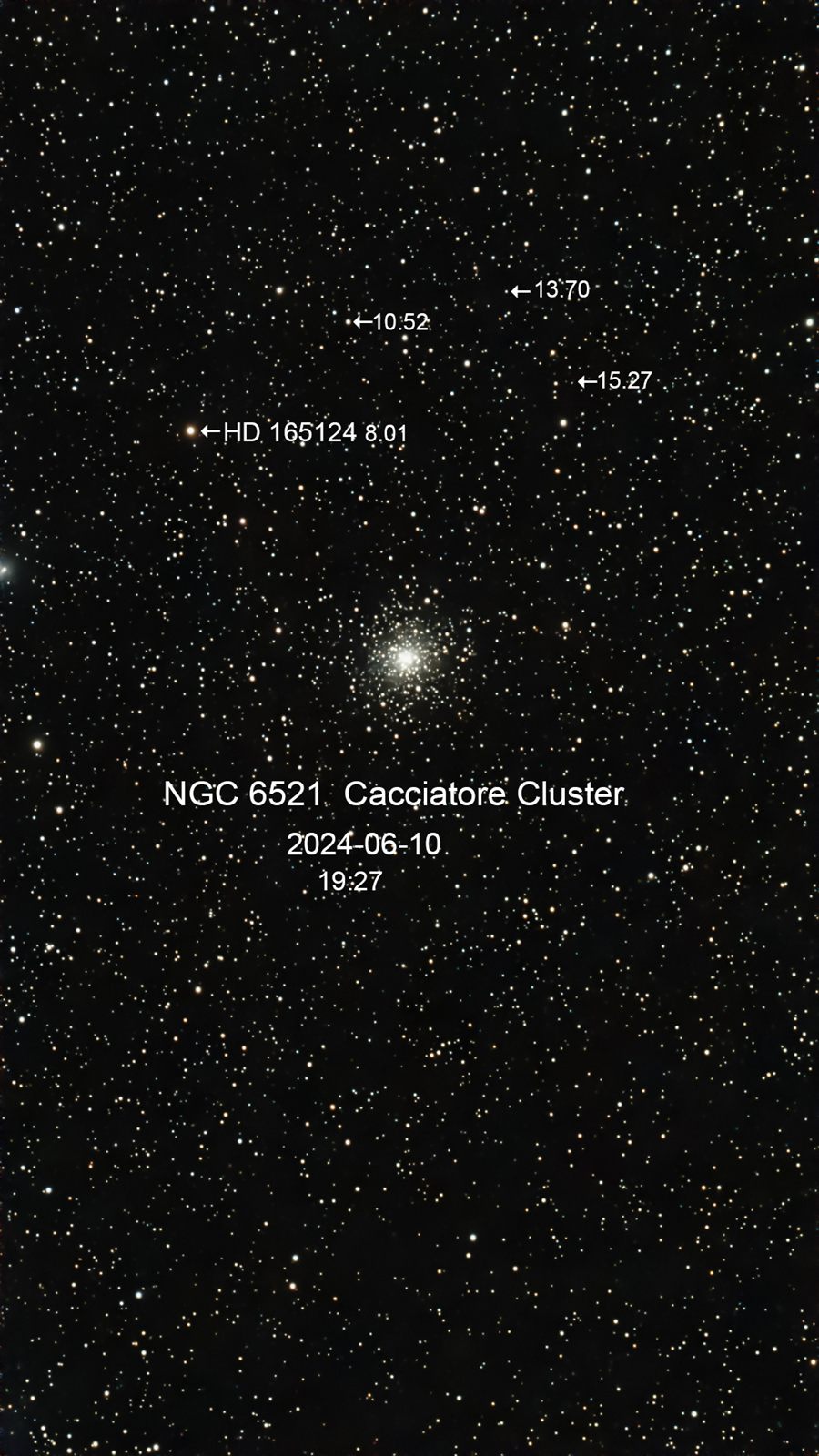 NGC 6541 Cacciatore Cluster