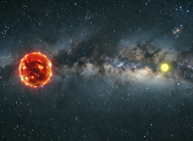 Stellar flyby illustration